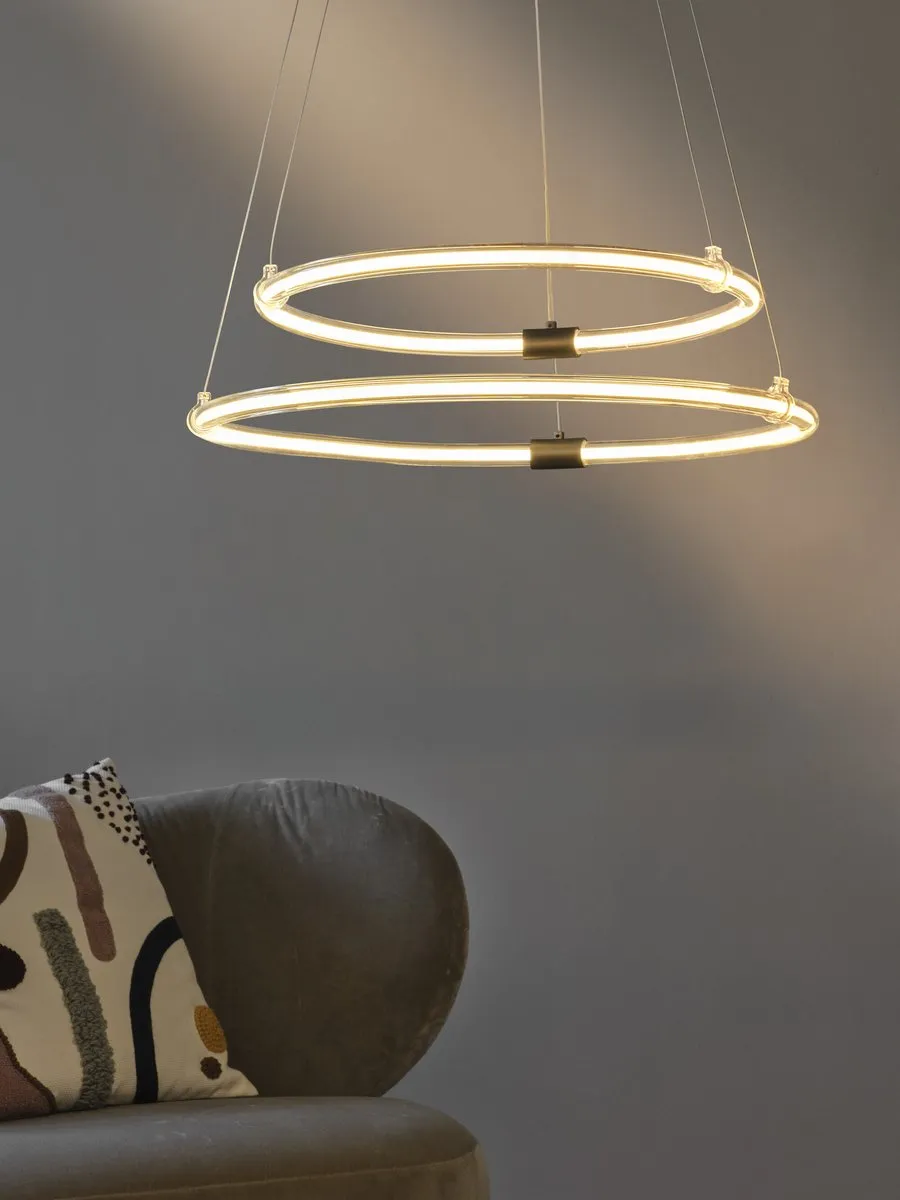 LEDVANCE Decor Aura Hanglamp 2x21W 2400lm - Donkergrijs