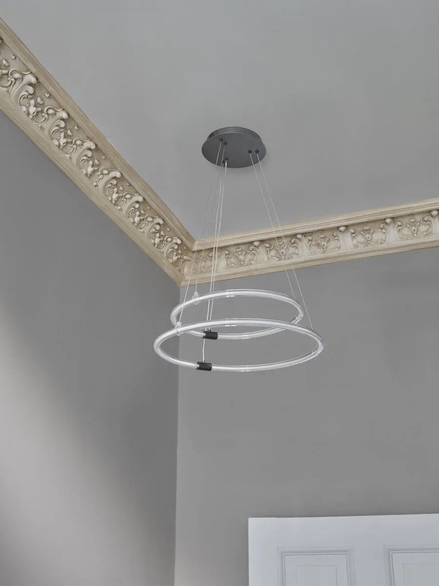 LEDVANCE Decor Aura Hanglamp 2x21W 2400lm - Donkergrijs