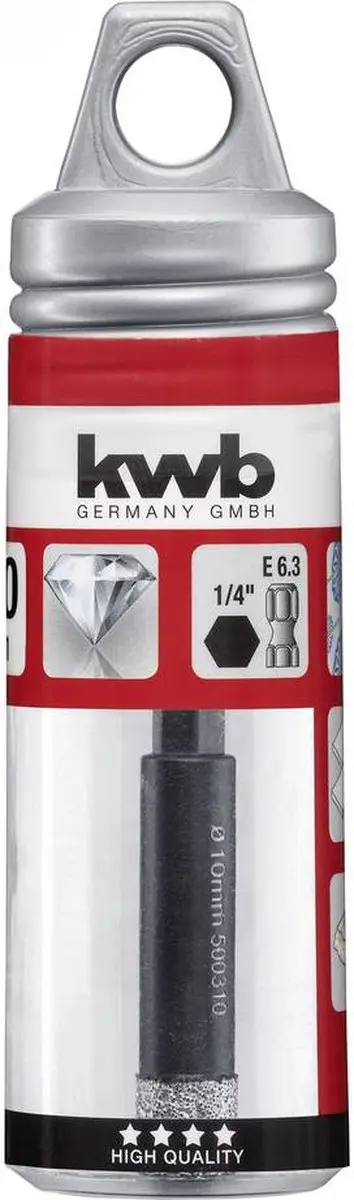 KWB 500310 Tegelboor 10mm - Zeskant schacht