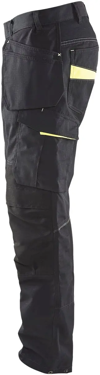 Blåkläder Service Werkbroek 1496-1330 - Stretch - Zwart/High Vis Geel - Maat 150