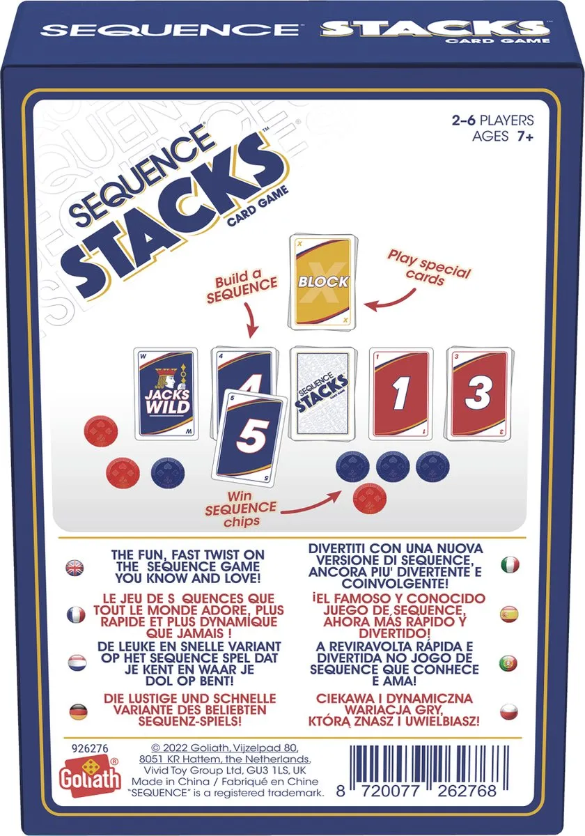 Goliath Sequence Stacks ML Kaartspel - 2-4 Spelers