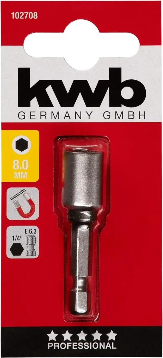 KWB Magnetische Bitdop 8mm TQ 60 Staal - Magnetisch