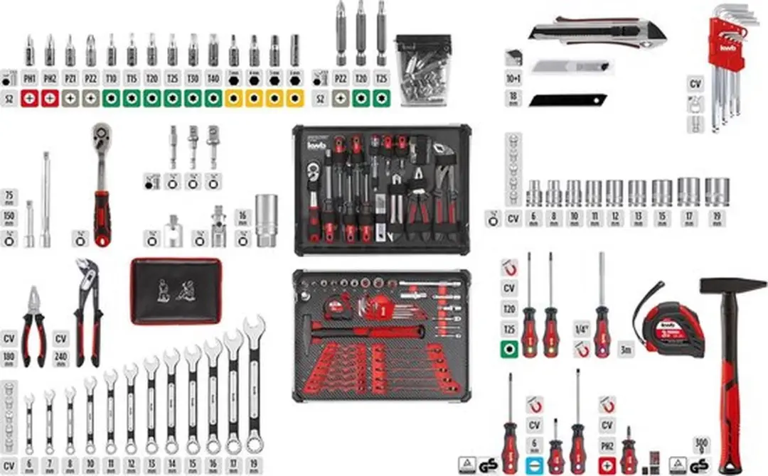 KWB Gereedschapskoffer 80-delig - Zwart - MPN 370660