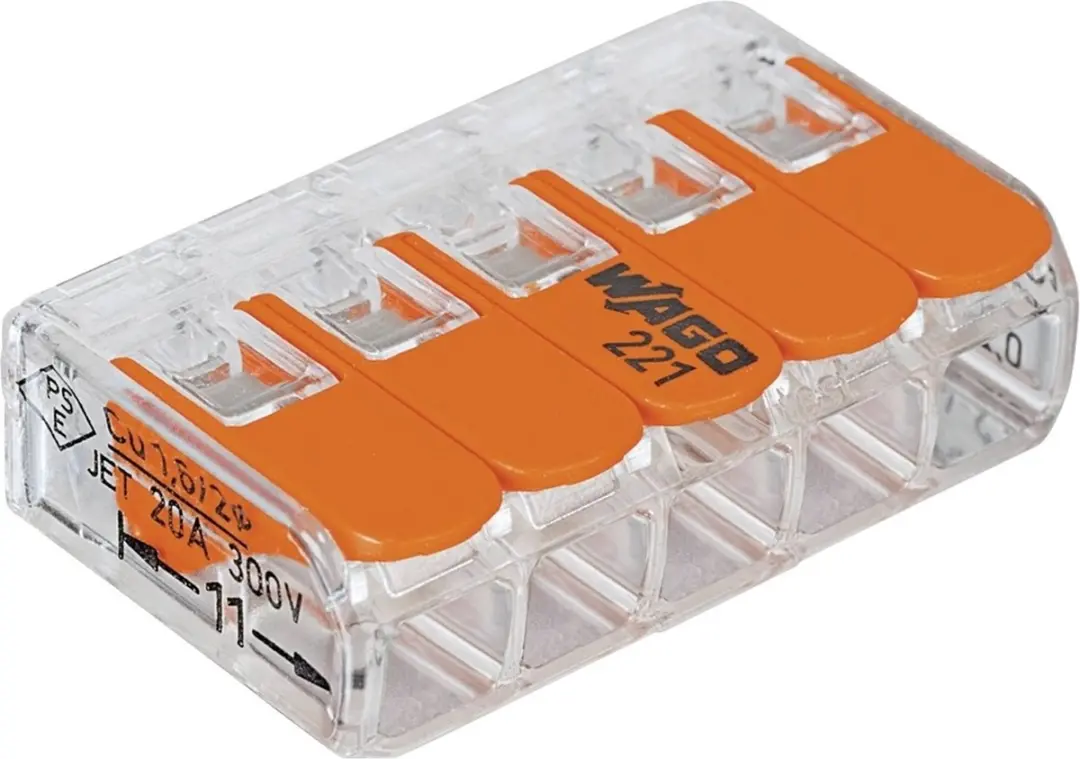 Wago 5-voudige Lasklem 32A - 8 Stuks