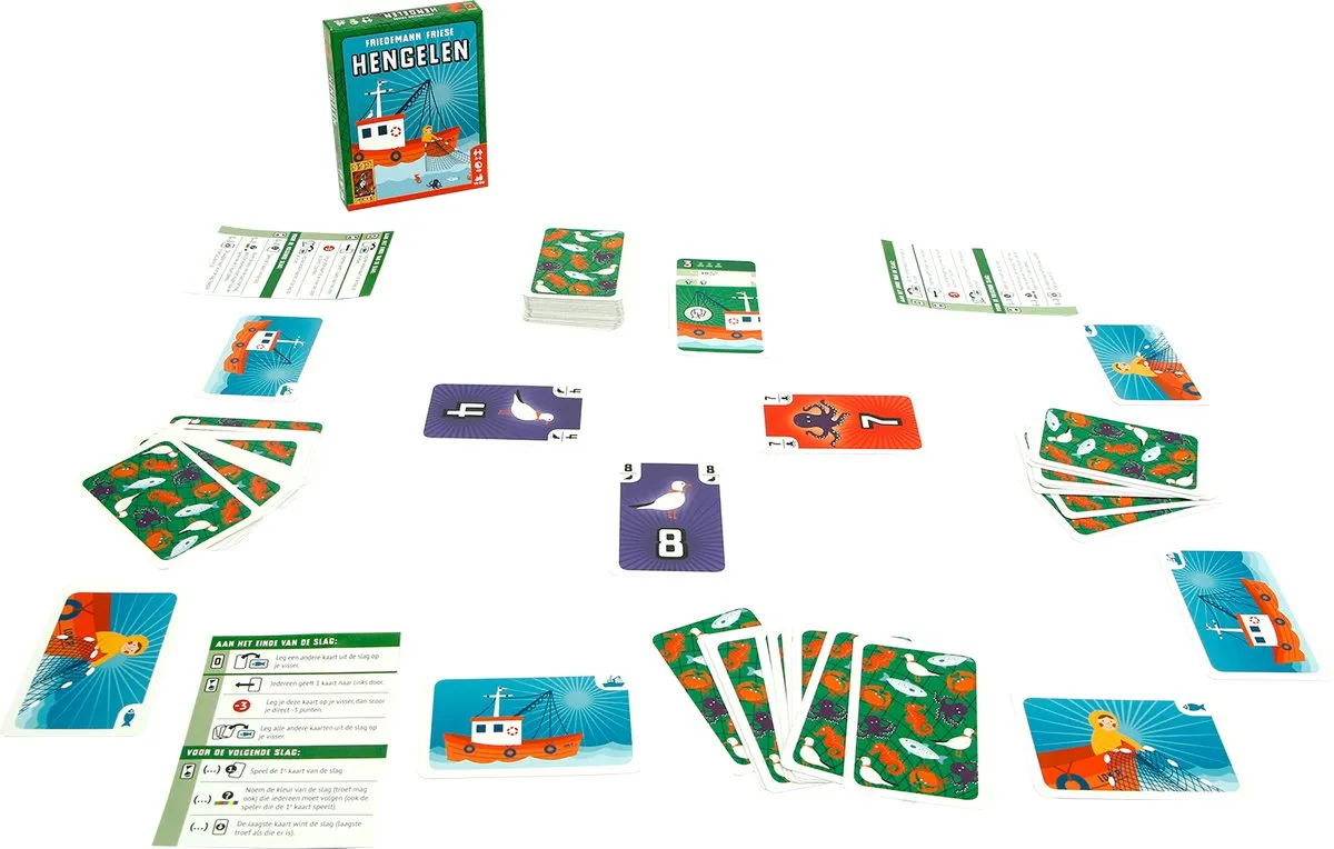 999 Games Hengelen Strategisch Kaartspel 999-HEN01 - 3-5 Spelers - afbeelding 6 van 6