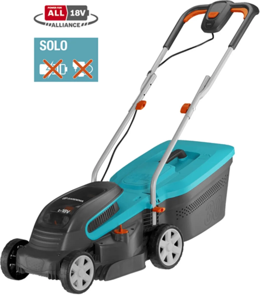 Gardena PowerMax 32/36V Accu Cirkelmaaier - 30L Opvangbak