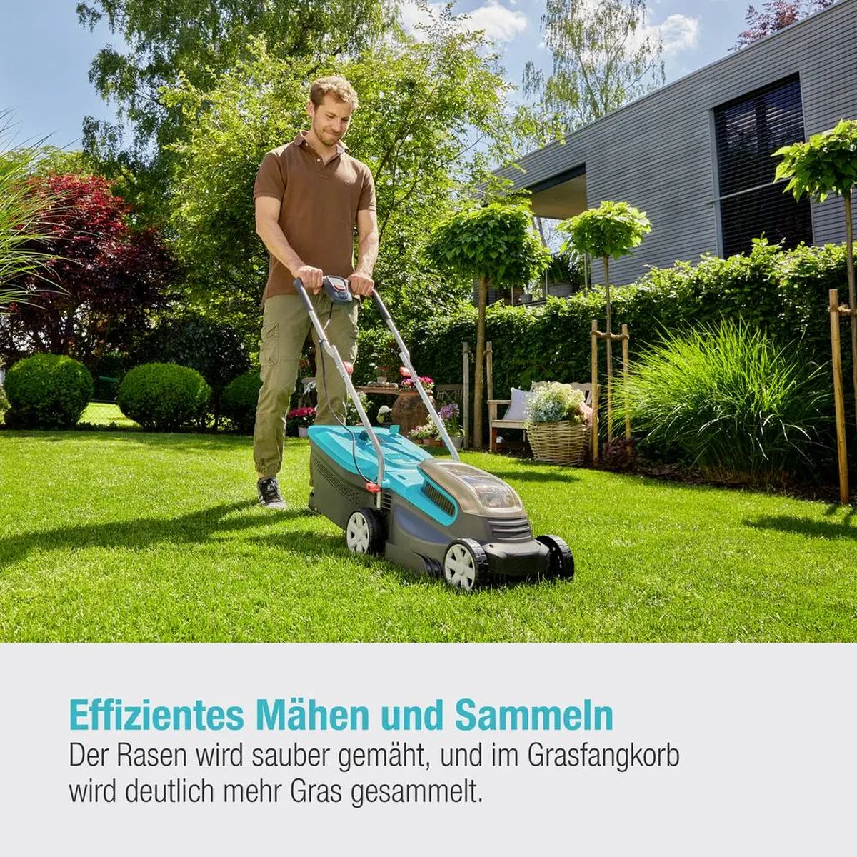 Gardena PowerMax 32/36V Accu Cirkelmaaier - 30L Opvangbak