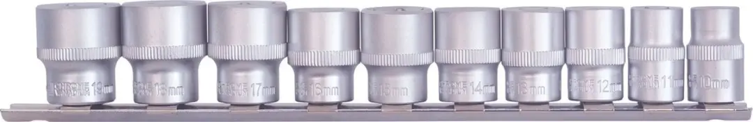 Hyundai Dopsleutel Set 10-delig 3/8" - Zilver/Blauw/Zwart