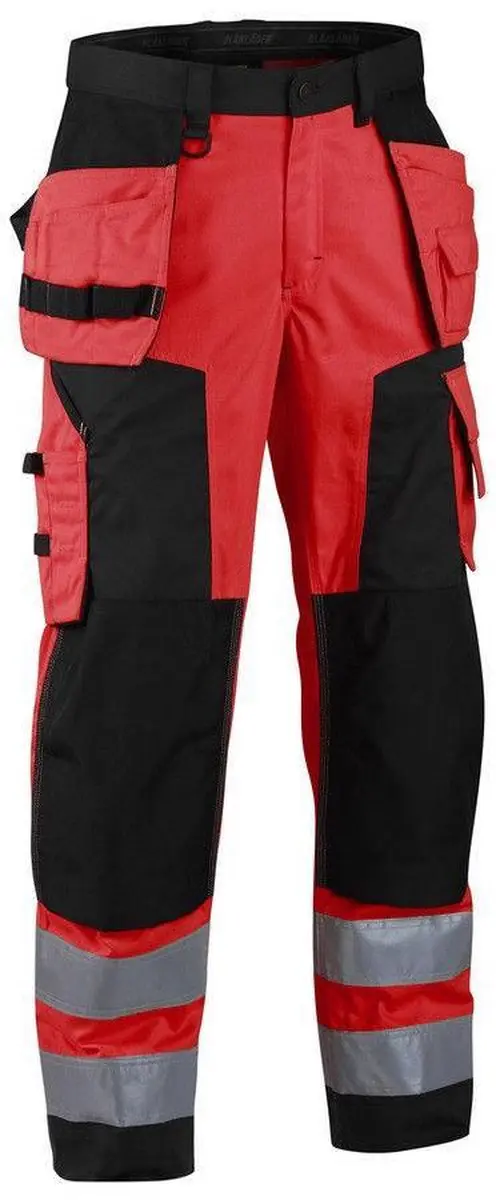 Blåkläder Werkbroek High Vis 1568-1811 - 62 - High Vis Rood/Zwart