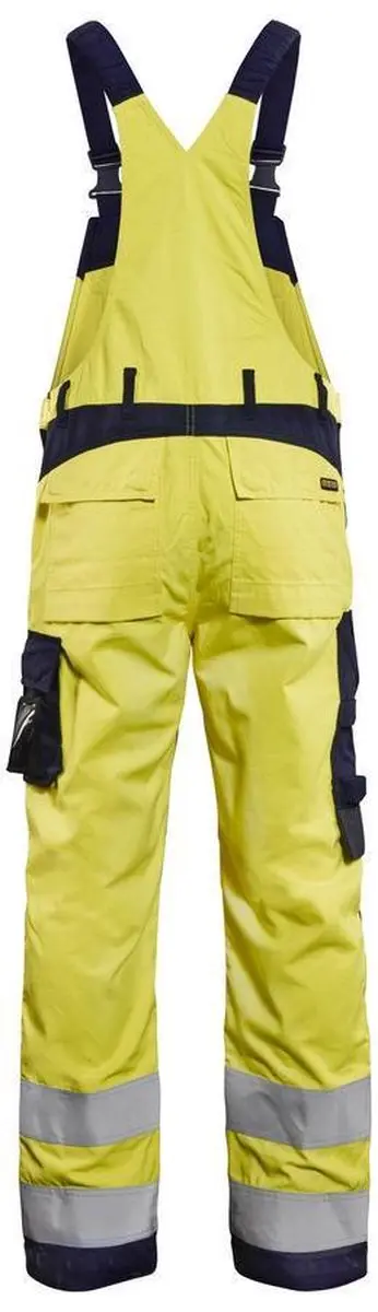 Blåkläder Multinorm Bretelbroek 104 - High Vis Geel/Marineblauw