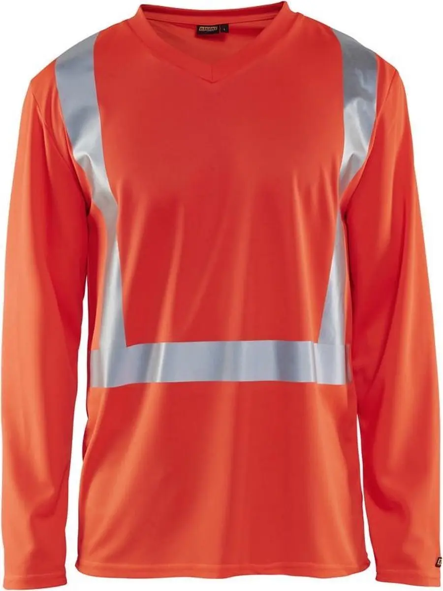 Blåkläder 3383-1011 T-shirt Lange mouw High Vis Rood - XL - afbeelding 6 van 6