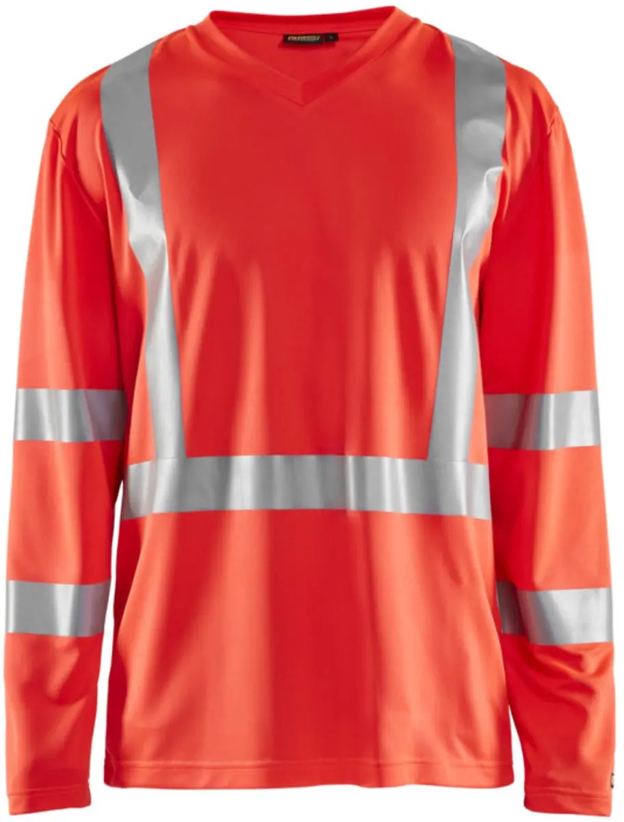Blåkläder 3383-1011 T-shirt Lange mouw High Vis Rood