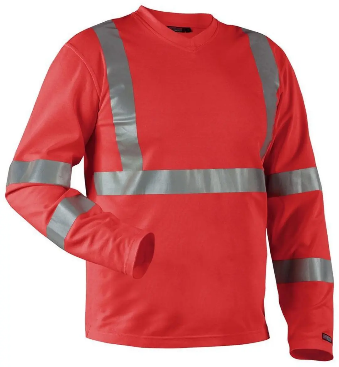 Blåkläder 3383-1011 T-shirt Lange mouw High Vis Rood - XL