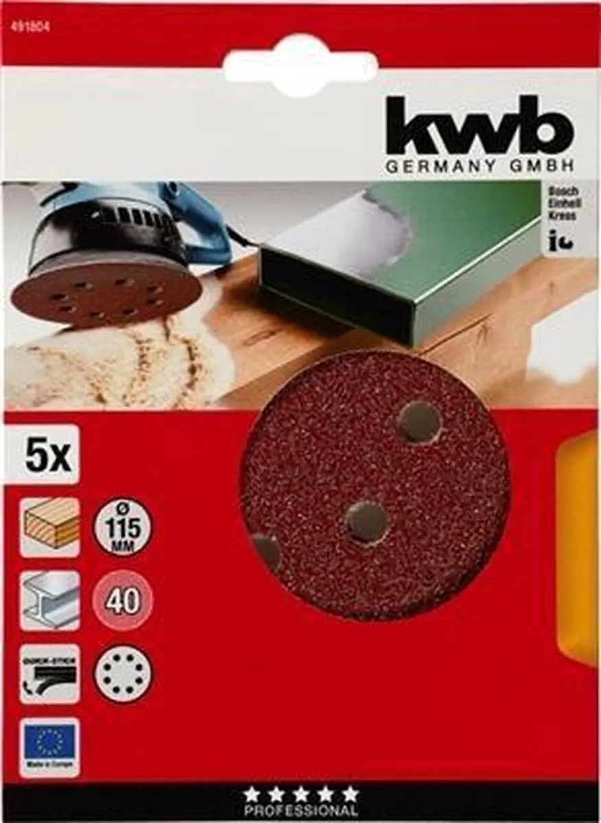 KWB Schuurschijf Ø115mm Korrel 40