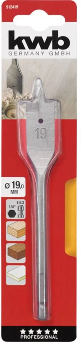KWB Hout-freesboor 19mm - Metaal