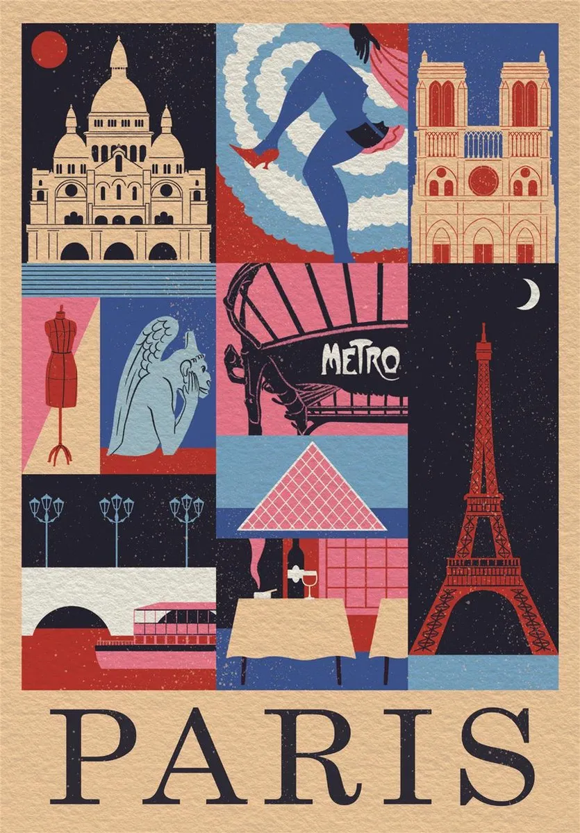 Clementoni Style in the City Parijs Puzzel 1000 Stuks - Multikleur