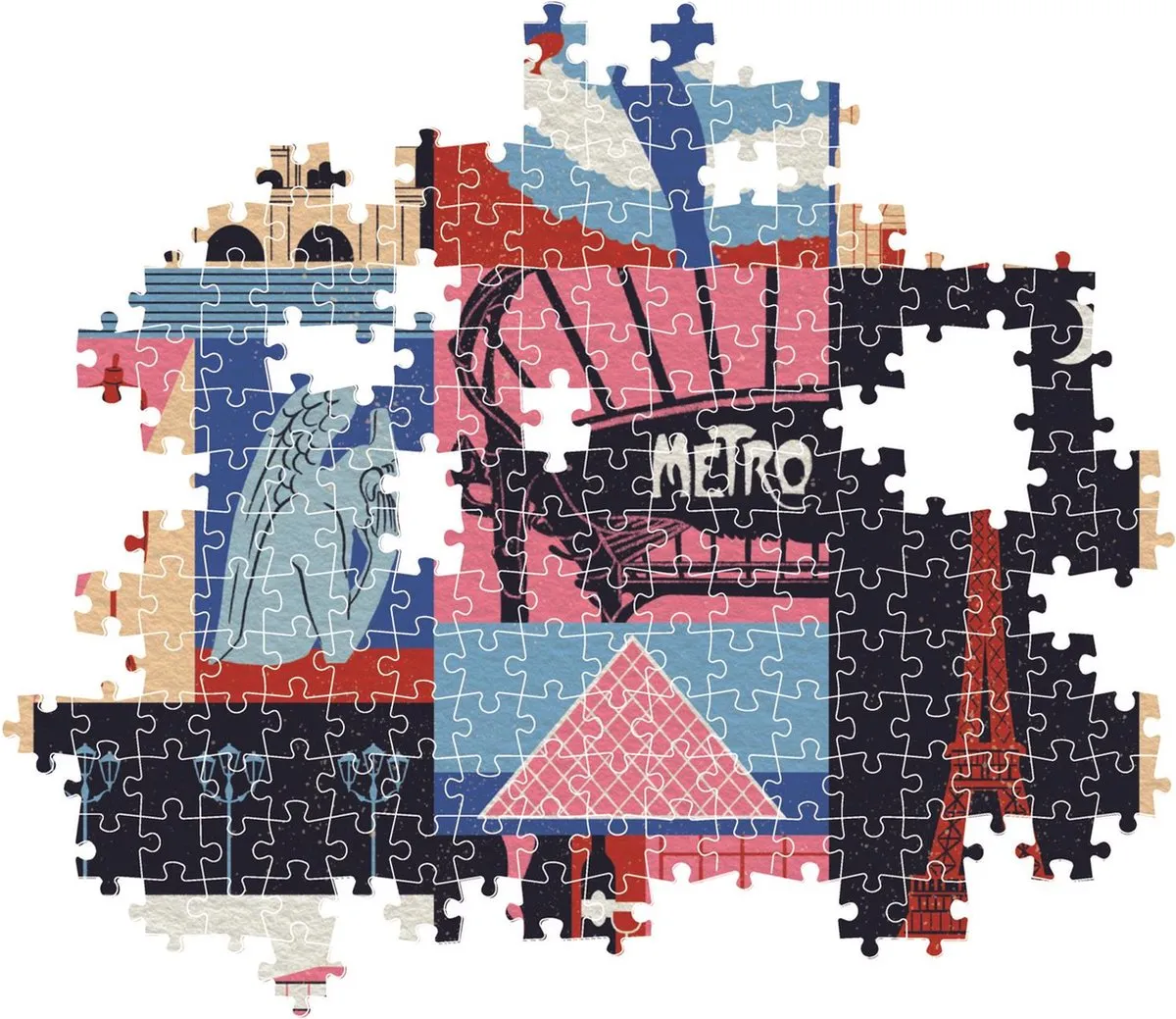 Clementoni Style in the City Parijs Puzzel 1000 Stuks - Multikleur