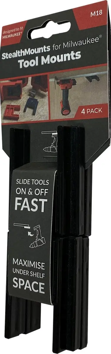 StealthMounts TM-MW18-BLK-4 Machinehouder Milwaukee M18 - 4 Stuks - afbeelding 6 van 6
