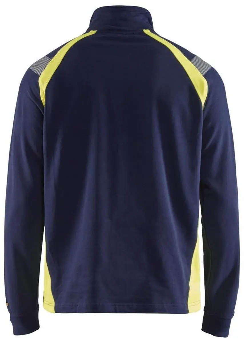 Blåkläder Sweatshirt Visible 3432-1158 - Marine/High Vis Geel - XXXL