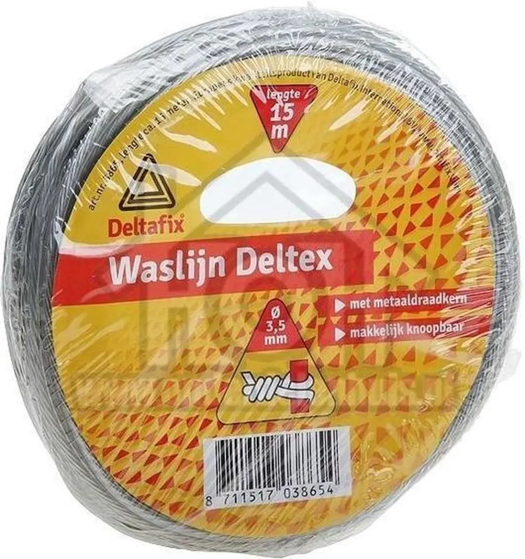 Deltafix Waslijn 15m Ø3.5mm Transparant