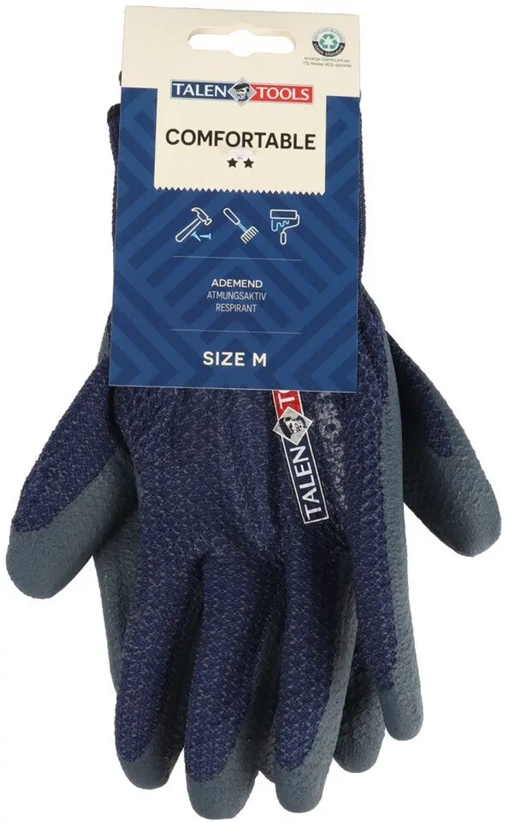 Talen Tools Werkhandschoenen Comfort Gerecycled M - Donkerblauw