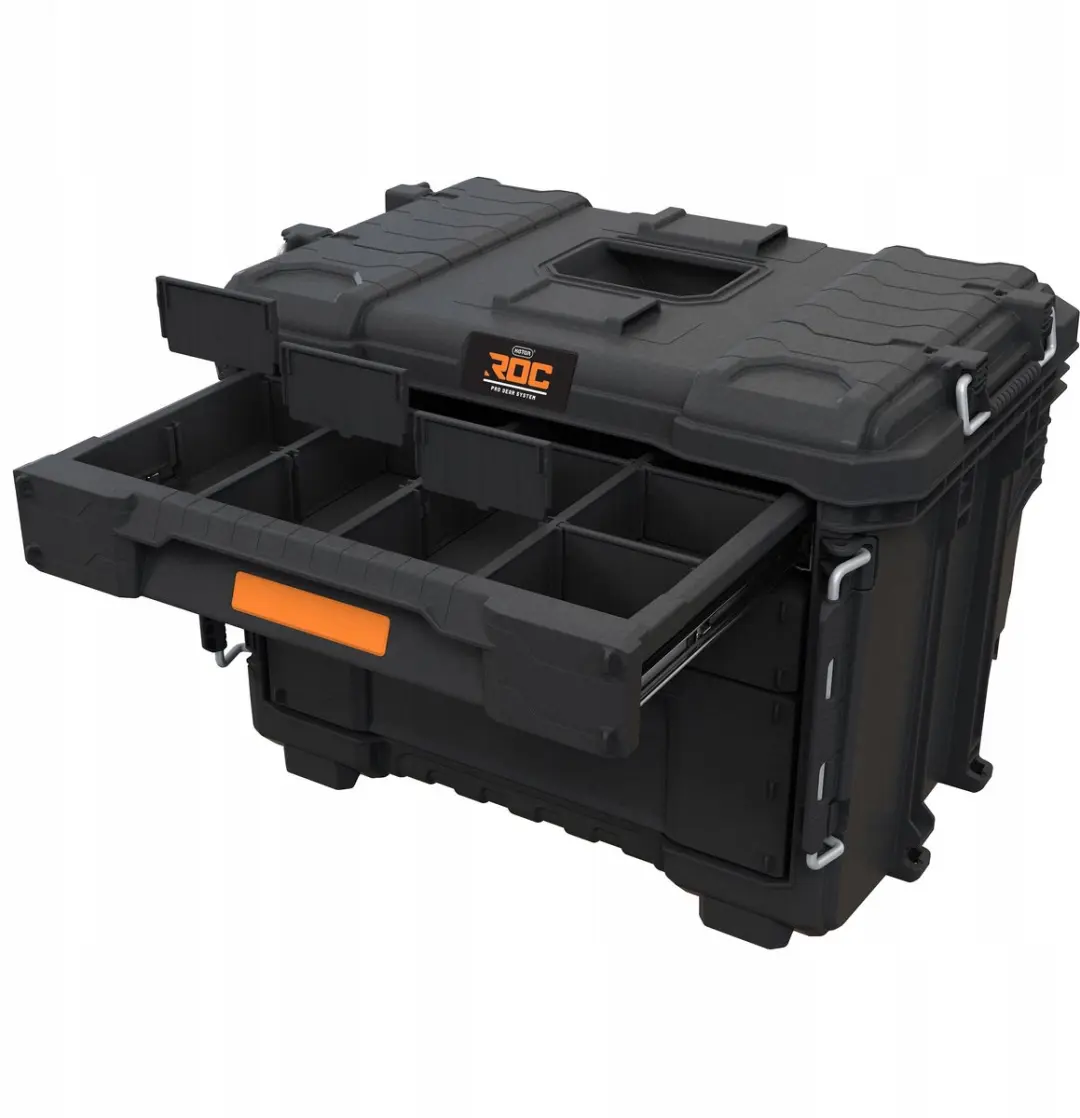 Keter ROC PRO GEAR 2.0 XL Gereedschapskist 3 Lades - Zwart - afbeelding 6 van 6