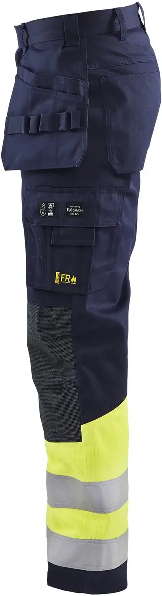 Blåkläder Multinorm Werkbroek 1479-1514 - 112 - Marine/High Vis Geel