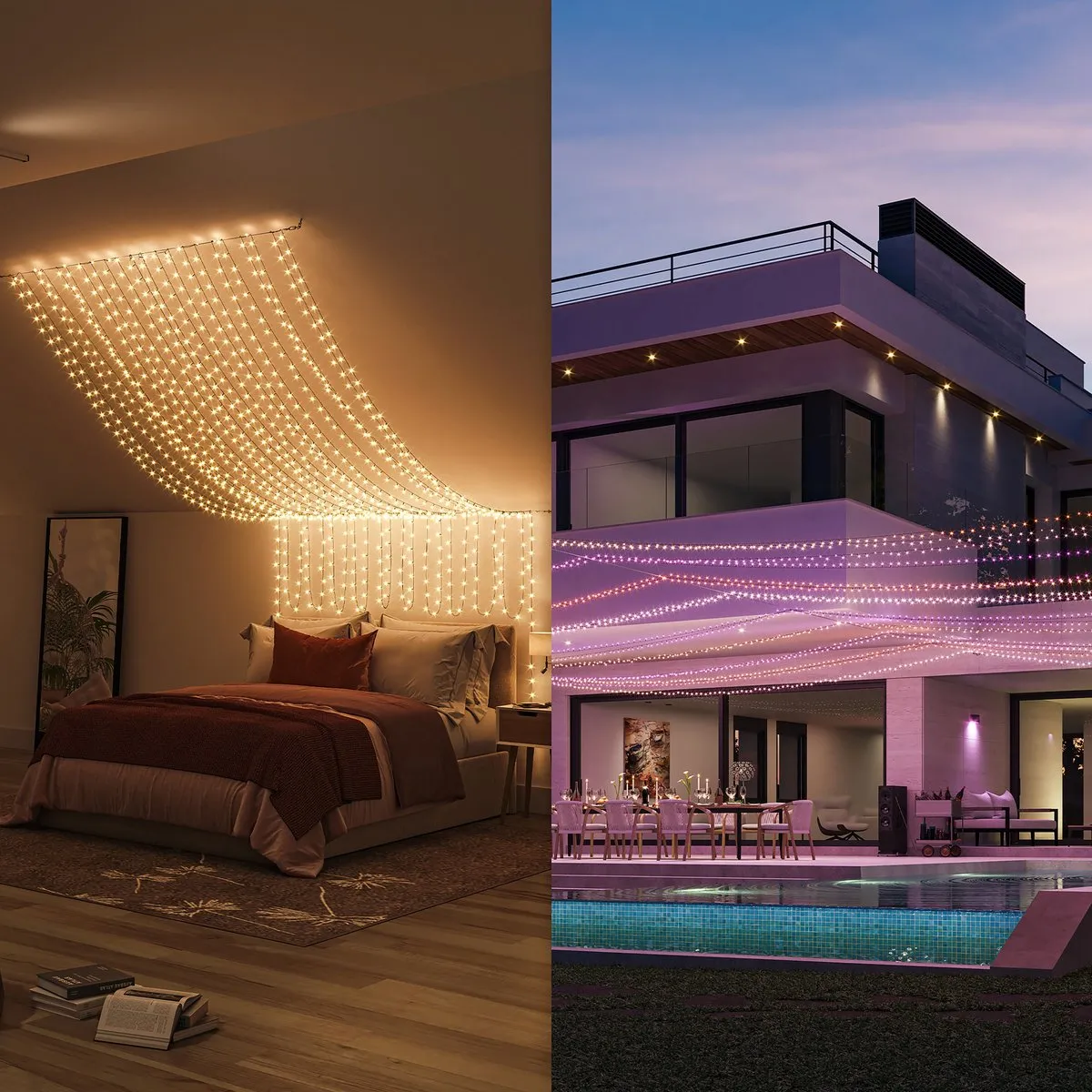 Philips Hue Festavia Lichtslinger 250 LED - 20m - Wit & Kleur - Incl. Dimmer Switch
