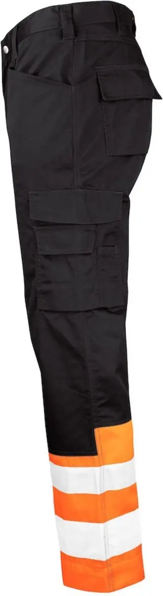 Jobman 2314 Hi-Vis Service Werkbroek 65231420 - Zwart/Oranje