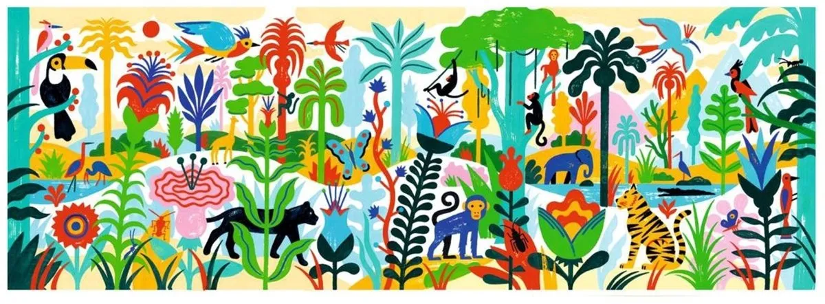 Djeco Jungle Puzzel 100 Stuks - FSC Karton - Meerkleurig