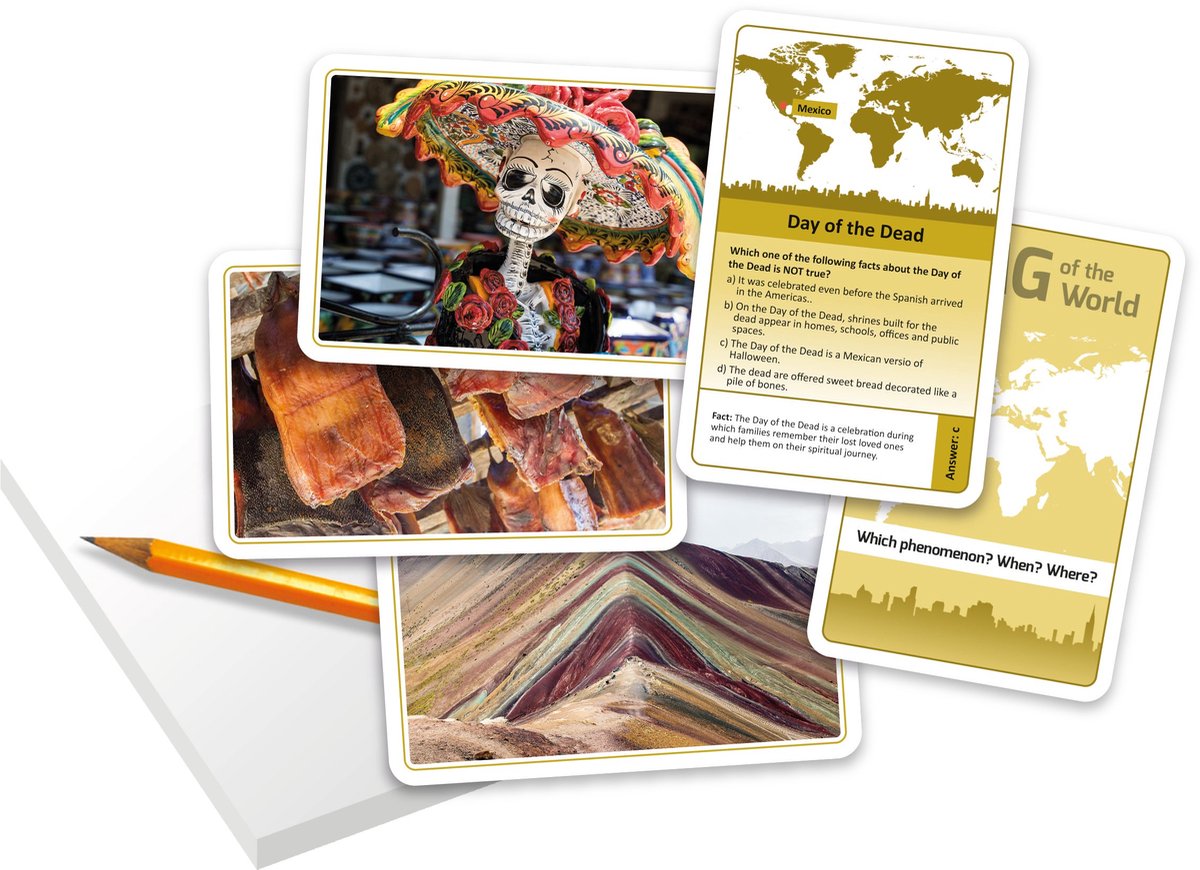 Tactic De wonderlijkste fenomenen ter Wereld – Kaartspel – Quizspel – Bijzondere Natuur en Onverklaarbare Verschijnselen – Kennis en Verwondering – Van de Wereld Serie – 2 of Meer Spelers – Vanaf 12 Jaar