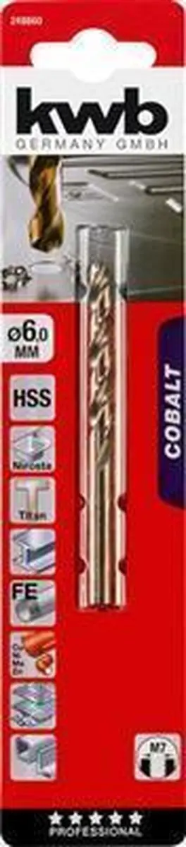 KWB Cobalt Metaalboor 6mm HSS-CO KWB248660