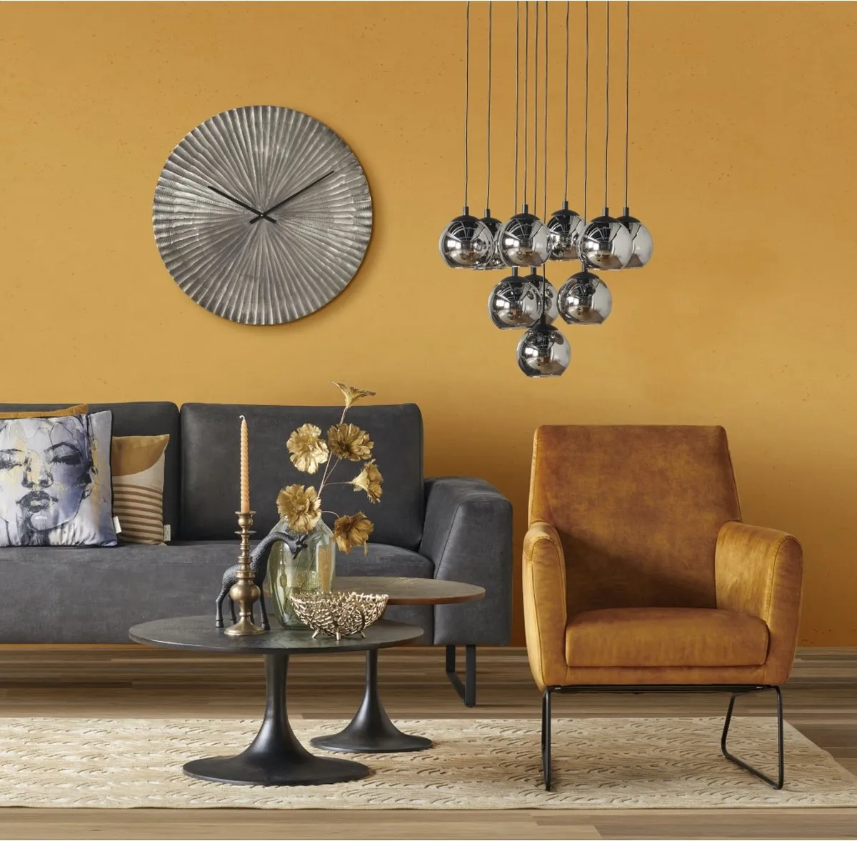 Eglo Ariscani Hanglamp Ø65,5cm - Rookglas - Zwart - afbeelding 6 van 6