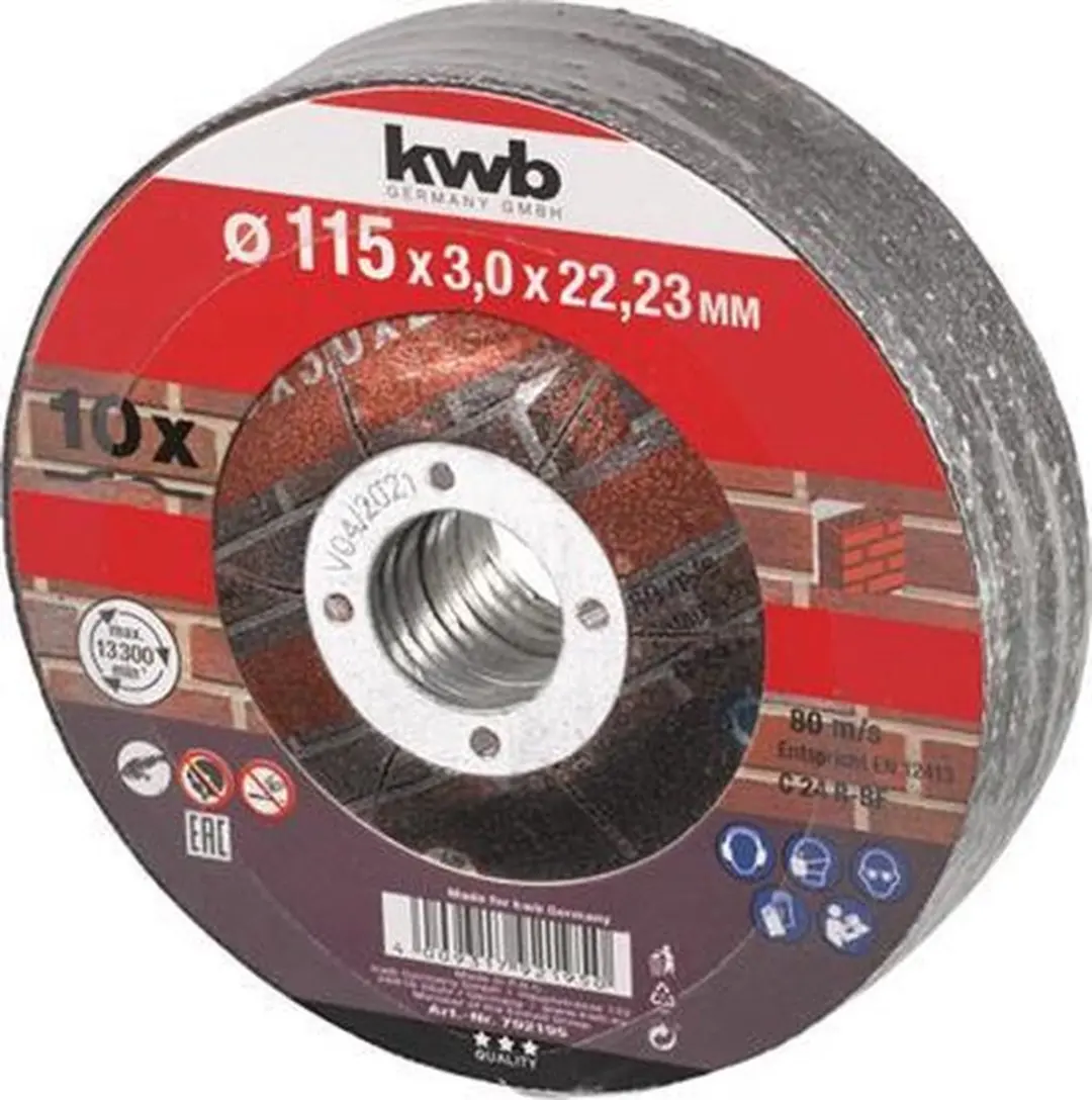 KWB Kraftixx Doorslijpschijf 115mm - Steen