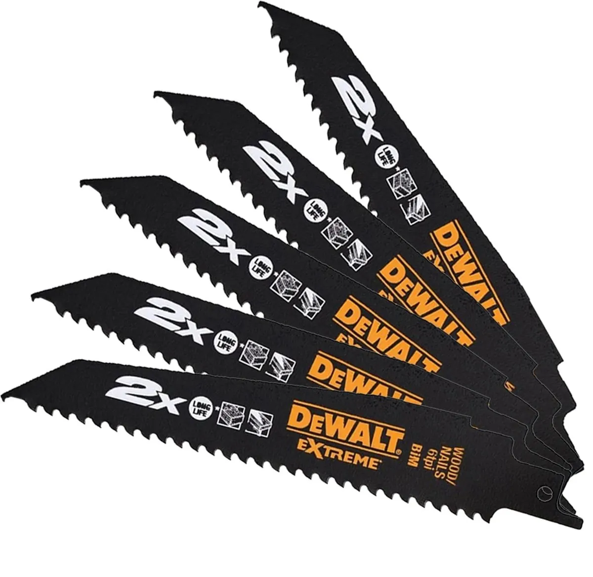 DeWalt DT2307L Reciprozaagblad Hout 228x4,2mm - 5 Stuks