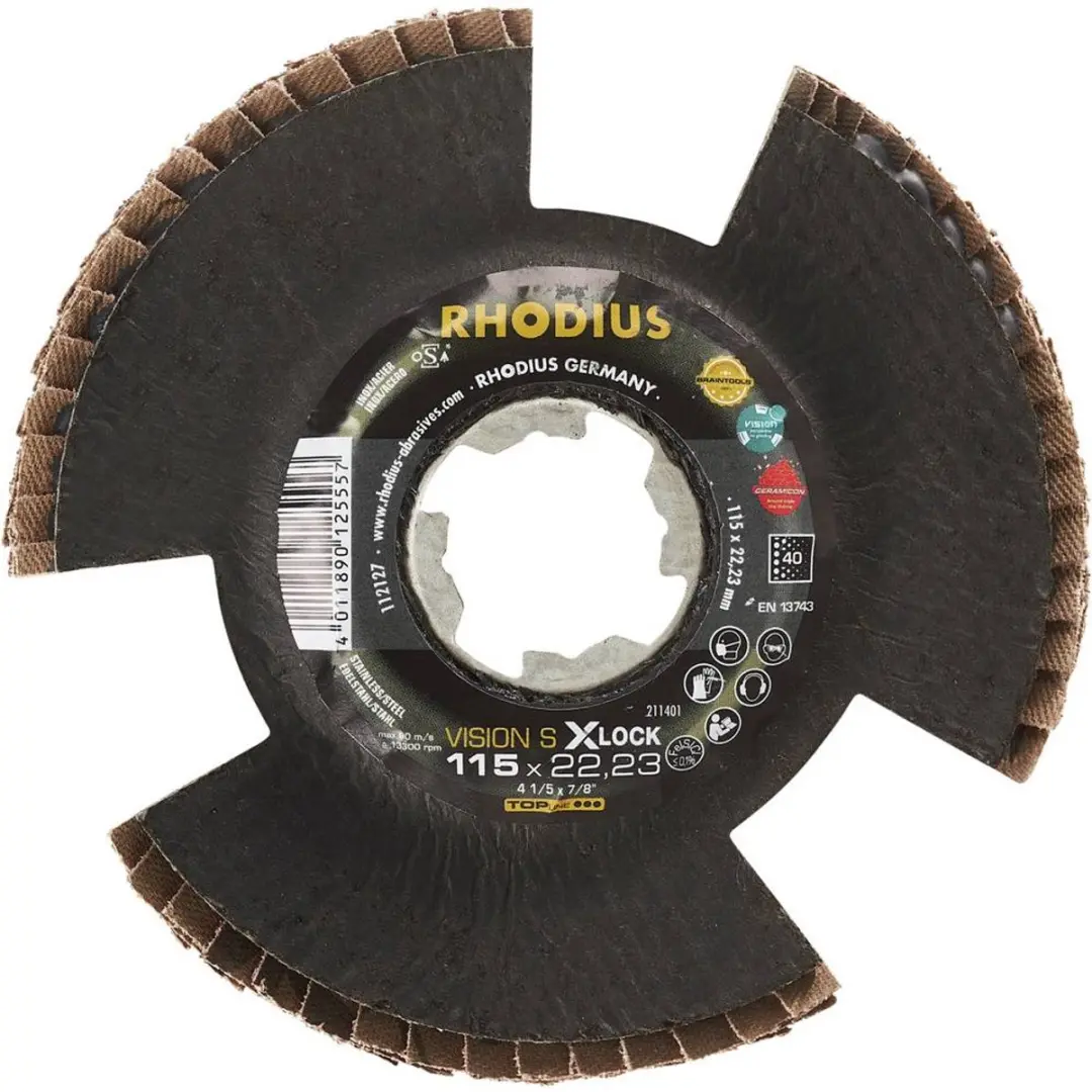 Rhodius 211401 VISION SPEED X-LOCK Lamellenschijf 115mm - 10 Stuks