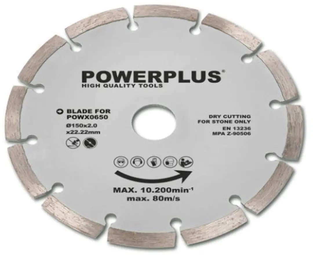 Powerplus POWX0650 Muurfrees 1800W - 2x Ø150mm Geel