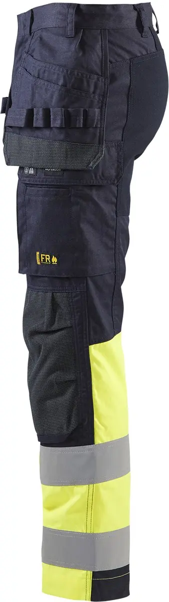 Blåkläder Multinorm Werkbroek 1487-1512 - Marine/High Vis Geel - Maat 92