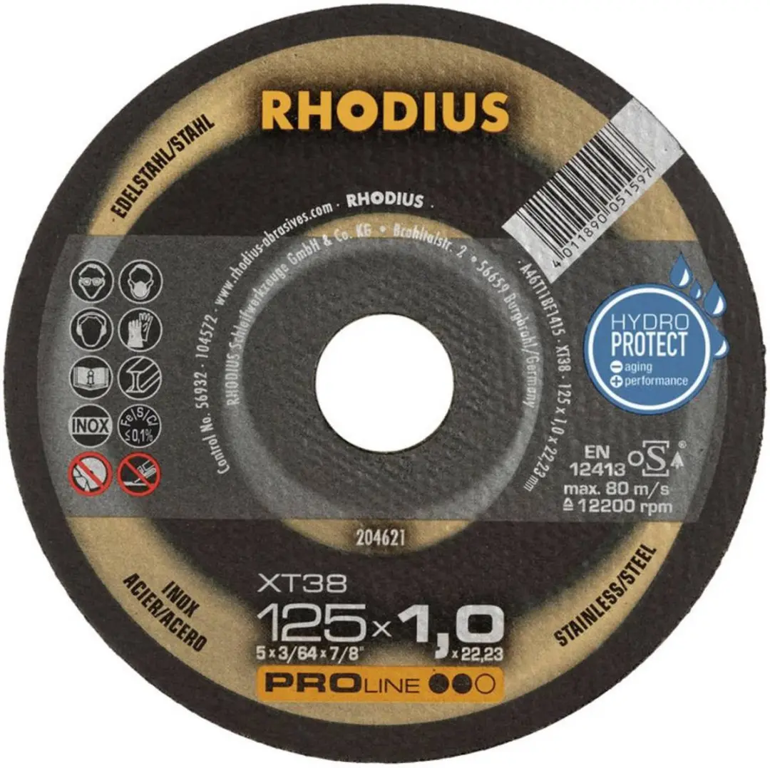 Rhodius XT38 Doorslijpschijf 180mm - 22.23mm - 1 Stuk