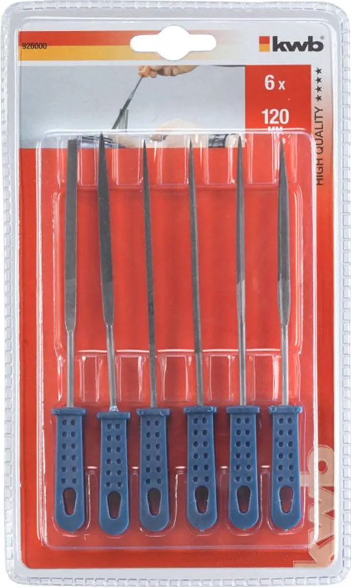 KWB Sleutelvijlenset 6-delig 120mm - 6 Stuks