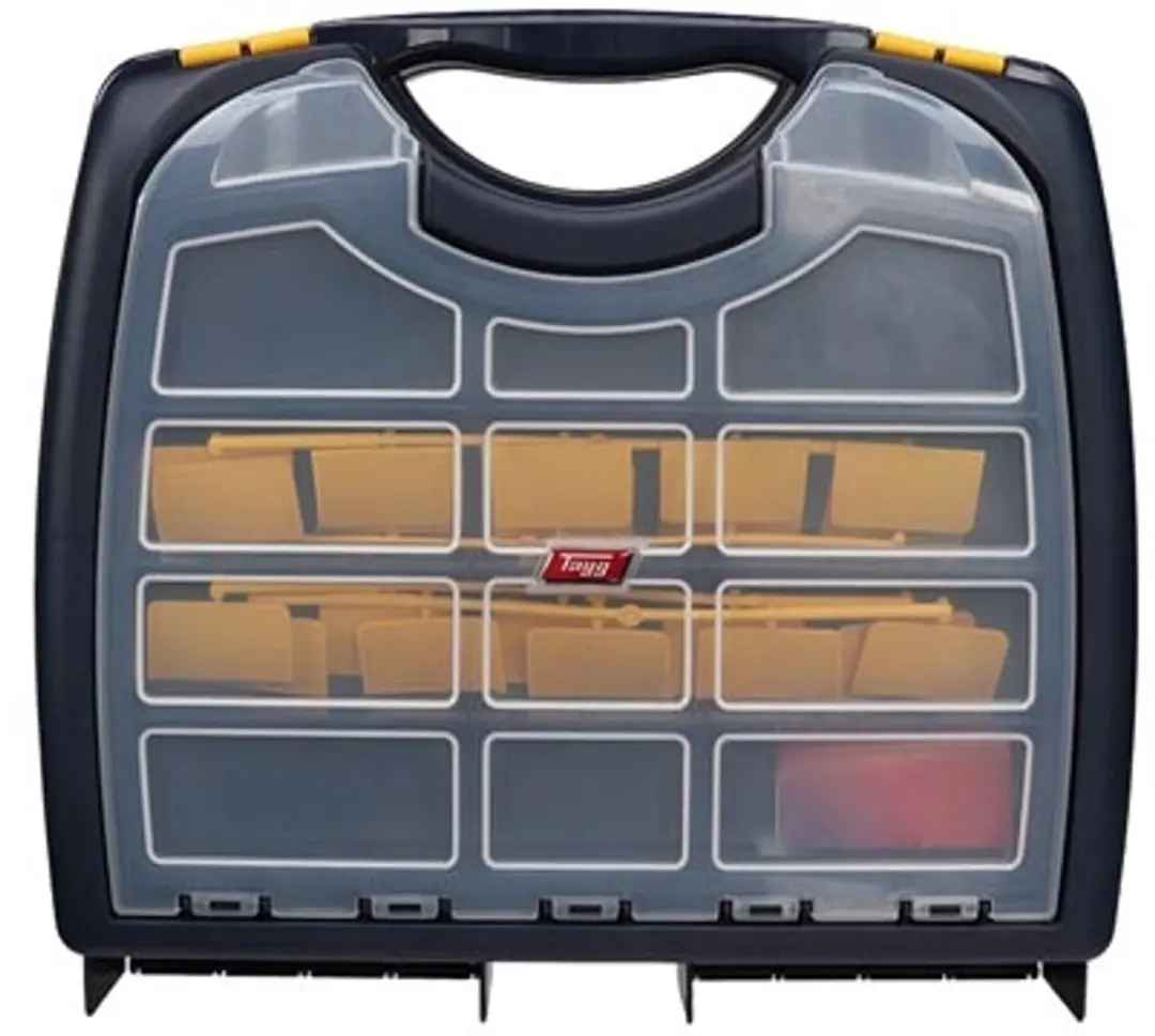 TAYG Gereedschapskoffer 401x352x156mm - 20 Verdeelvakken - Geel/Blauw