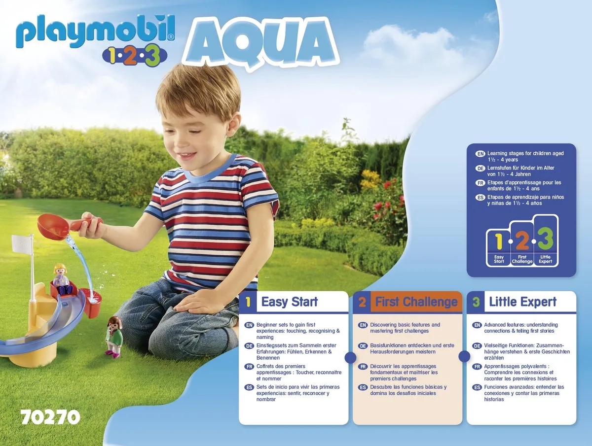 Playmobil 1.2.3 Aqua Waterglijbaan 70270 - Multicolor