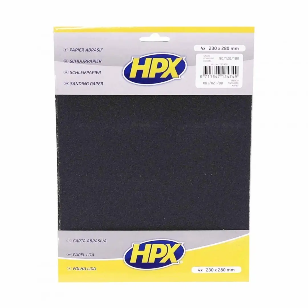 HPX Waterproof Schuurvellen Set P80/P120/P180 - 1 Stuk