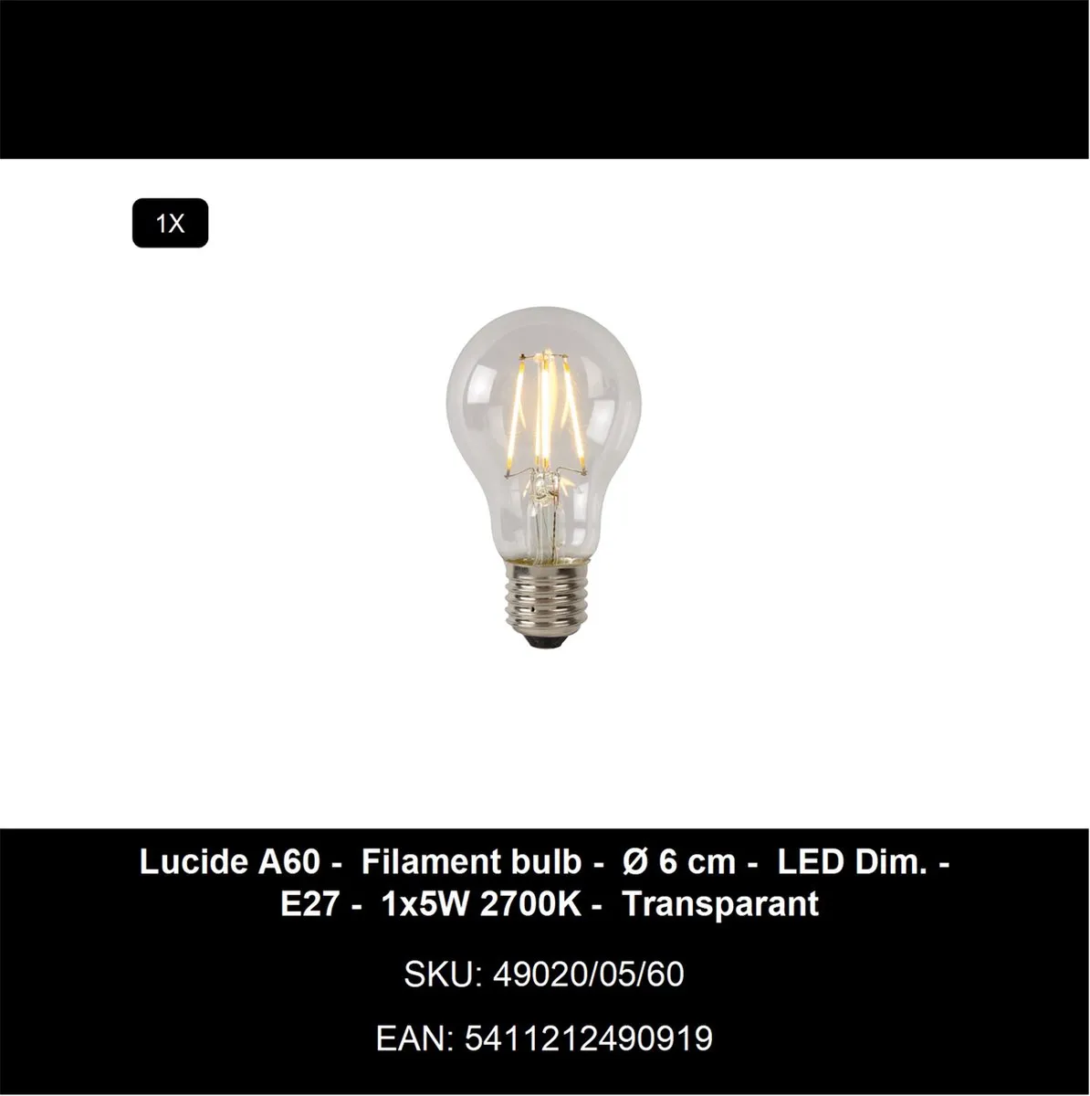 Lucide CLAIRE Sokkellamp E27 15W - Wit