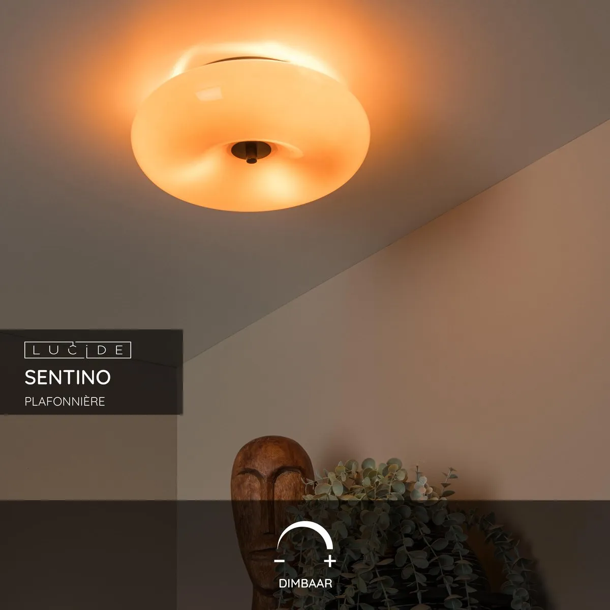 Lucide SENTINO Plafonnière Ø30cm - 3xG9 - Oranje