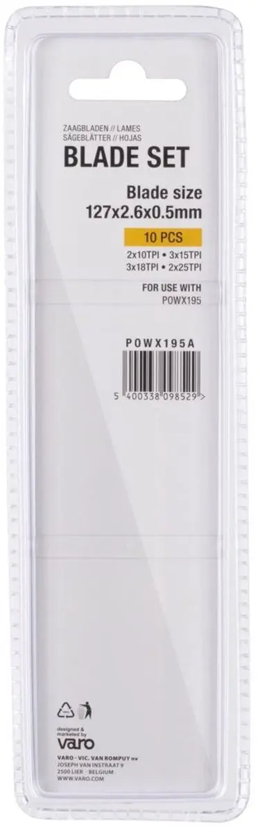 Powerplus POWX195A Zaagbladen 127x2,6mm - 10 Stuks