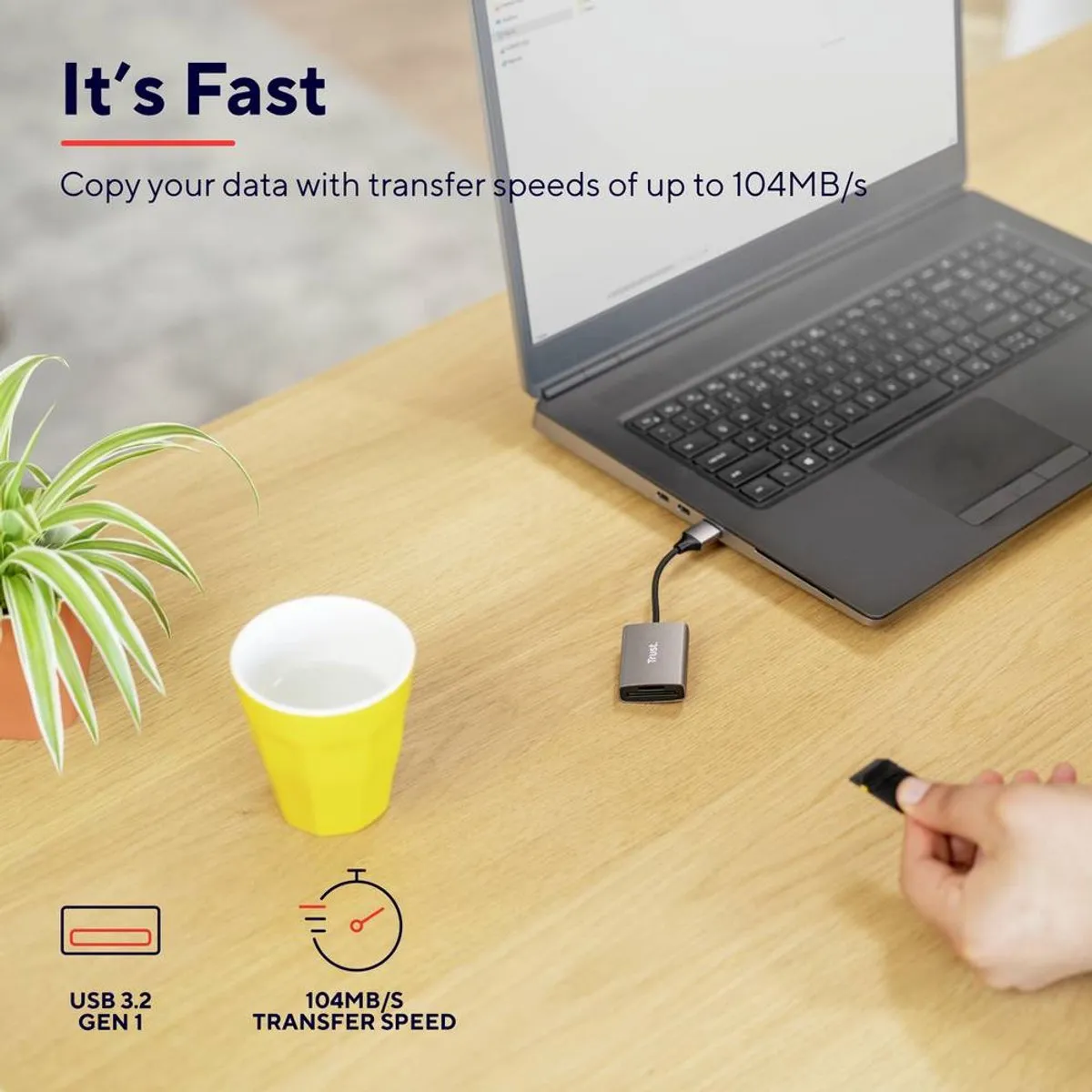 Trust DALYX 24135 USB 3.0 Chipkaartlezer - SD/microSD - afbeelding 6 van 6