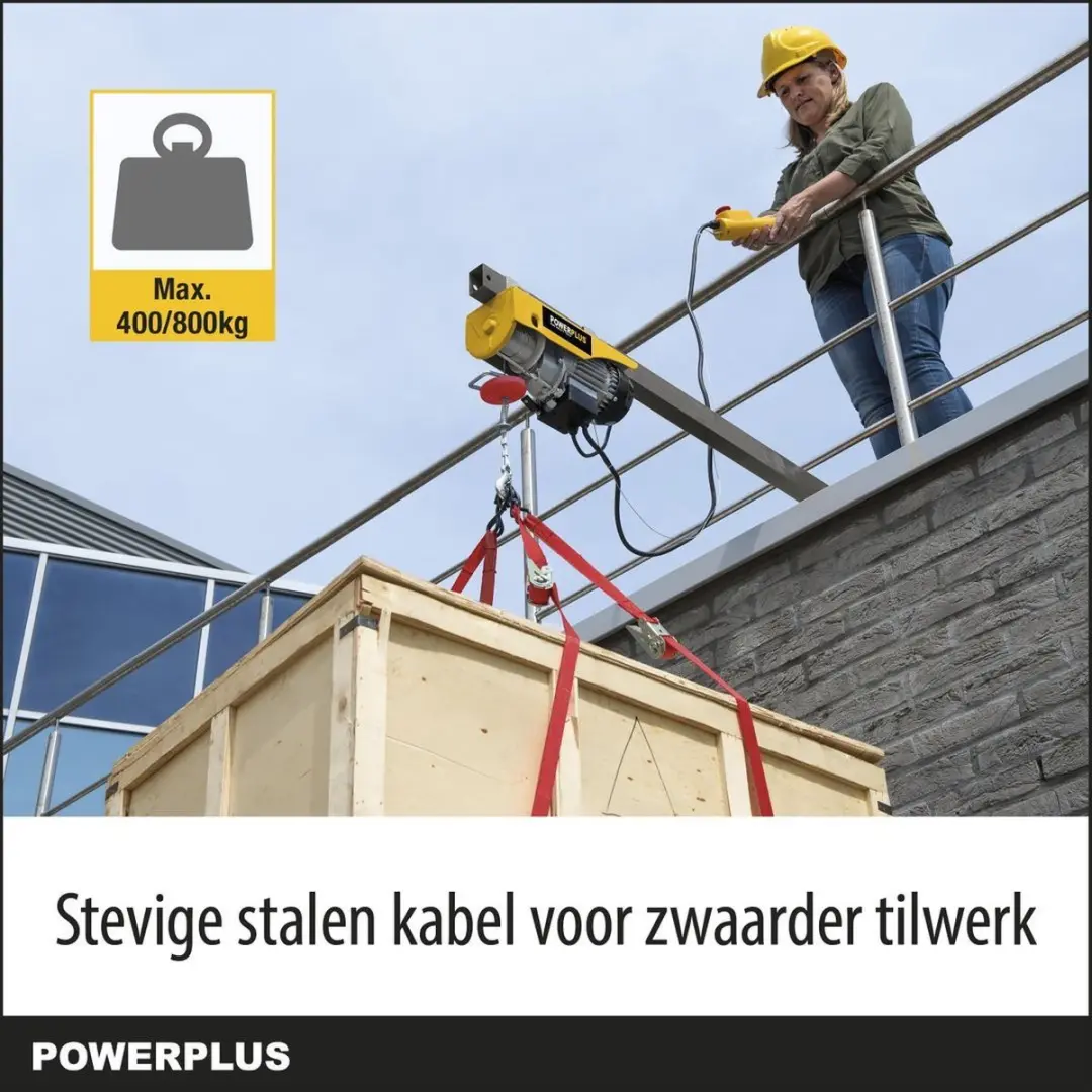 Powerplus POWX903 Elektrische Kabeltakel 1300W - 800kg