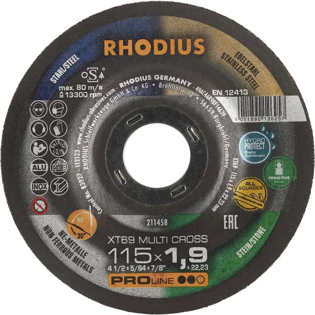 Rhodius XTK69 MULTI CROSS Doorslijpschijf 25 Stuks