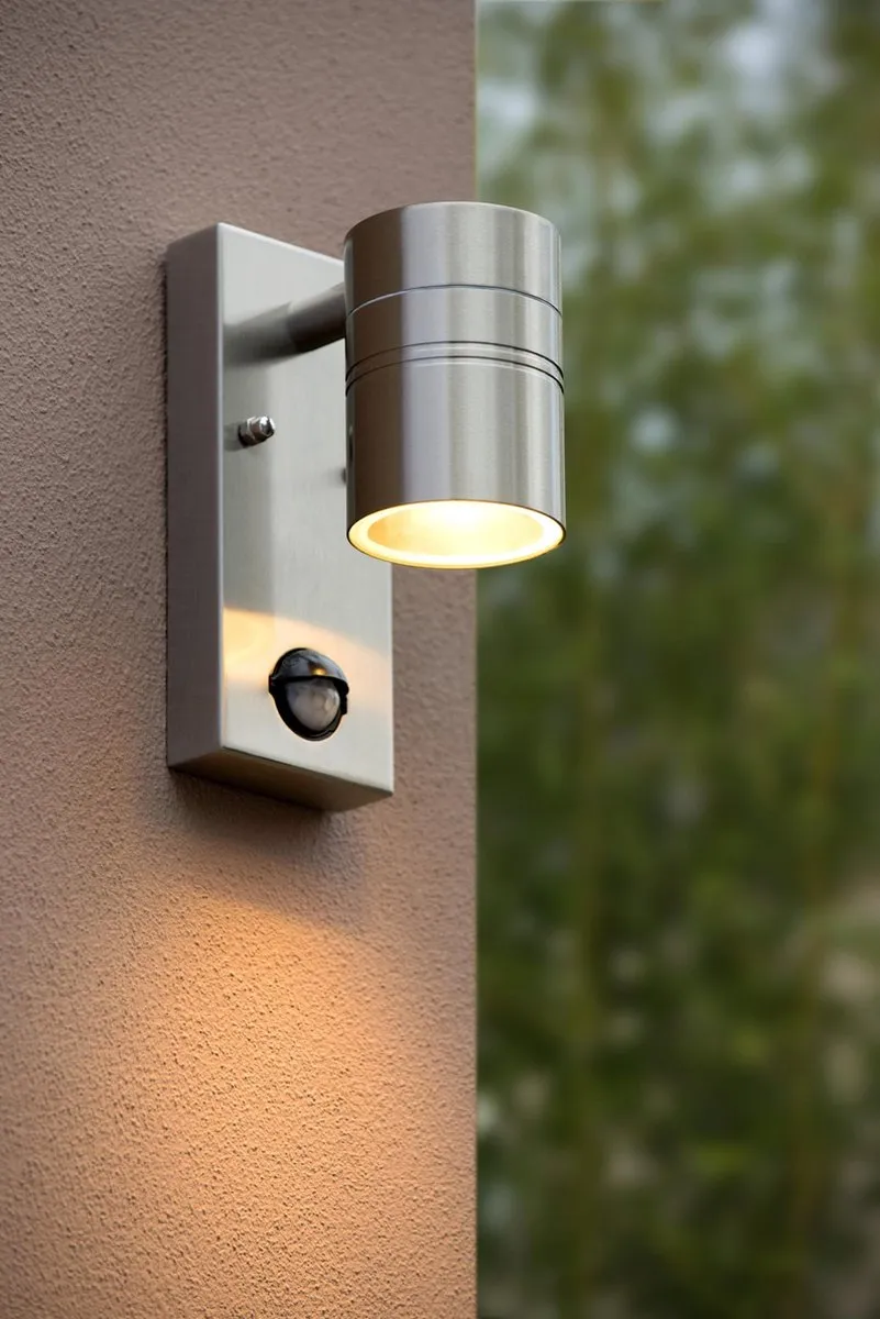 Lucide ARNE-LED Wandspot GU10 5W - Mat chroom